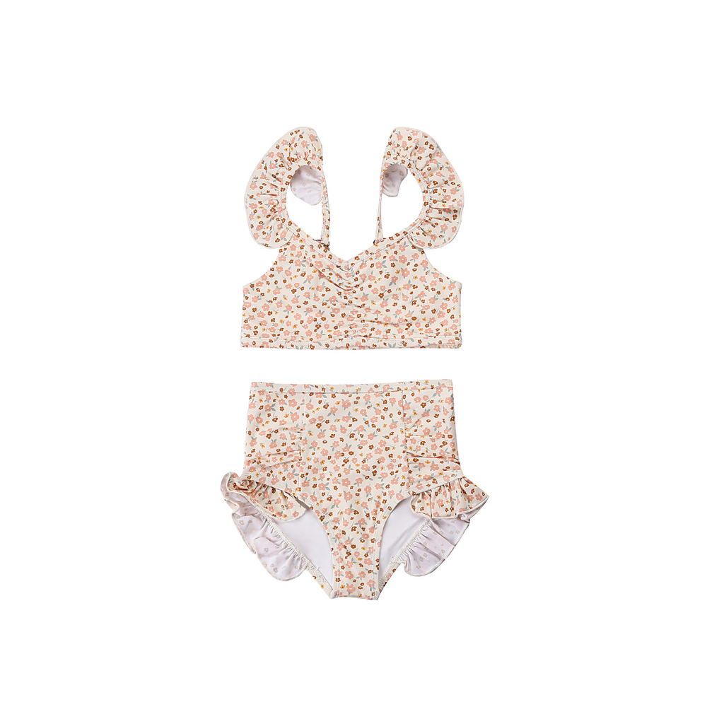 Ruffle 2 Piece Bikini | UPF + Recycled - Sunset Meadow | Pre-Order SS27