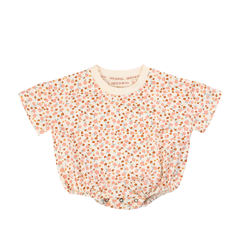 Bubble Romper | Organic Cotton Jersey - Sunset Meadow | Pre-Order SS27