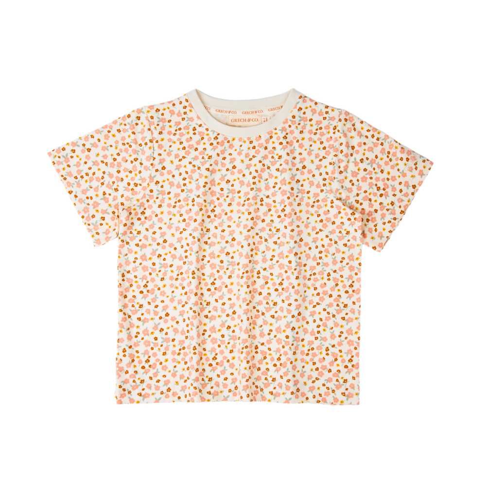Oversized T-Shirt | Organic Cotton Jersey - Sunset Meadow | Pre-Order SS27
