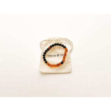 Grech & Co. Adult Amber Bracelet 18 cm Jewelry Strength Ying&Yang