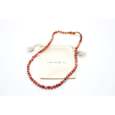 GRECH & CO. Adult Amber Necklace Jewelry Sunstone + Raw Cognac