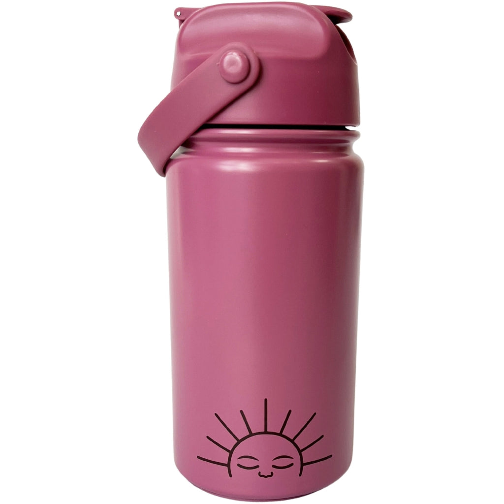 Bite + Sip Thermo Water Bottle | 14oz - Mauve Rose