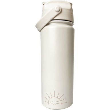 GRECH & CO. Bite + Sip Thermo Water Bottle | 18oz Thermo Creamy White
