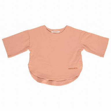 GRECH & CO. Cropped Sleeve Oversized Shirt Clothing Sunset