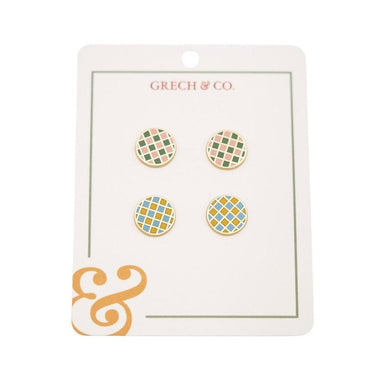 GRECH & CO. Enamel Earring-Kids set of 2 pairs Jewelry Checks