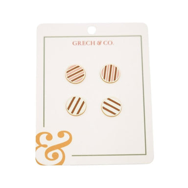 GRECH & CO. Enamel Earring-Kids set of 2 pairs Jewelry Stripes