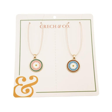 GRECH & CO. Enamel Necklace 2 pieces Jewelry Flower