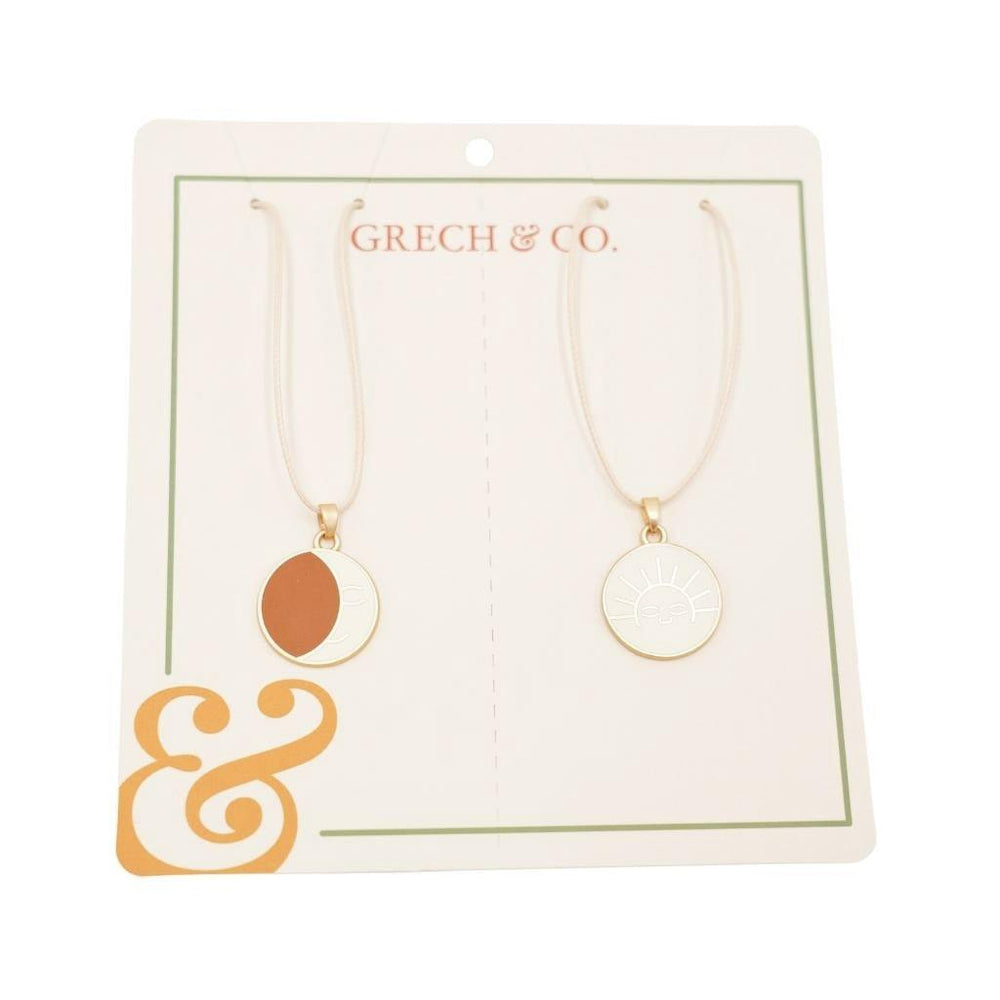 GRECH & CO. Enamel Necklace 2 pieces Jewelry Moon+Sun