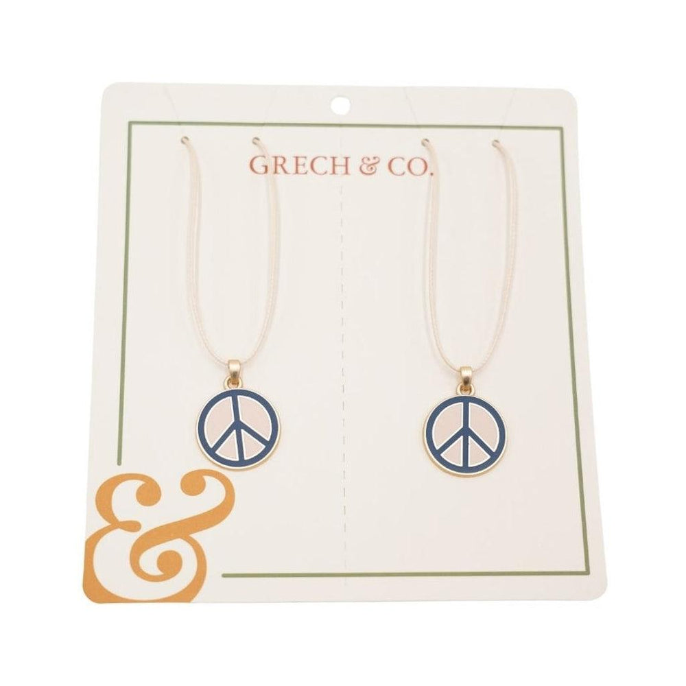 GRECH & CO. Enamel Necklace 2 pieces Jewelry Peace Sign