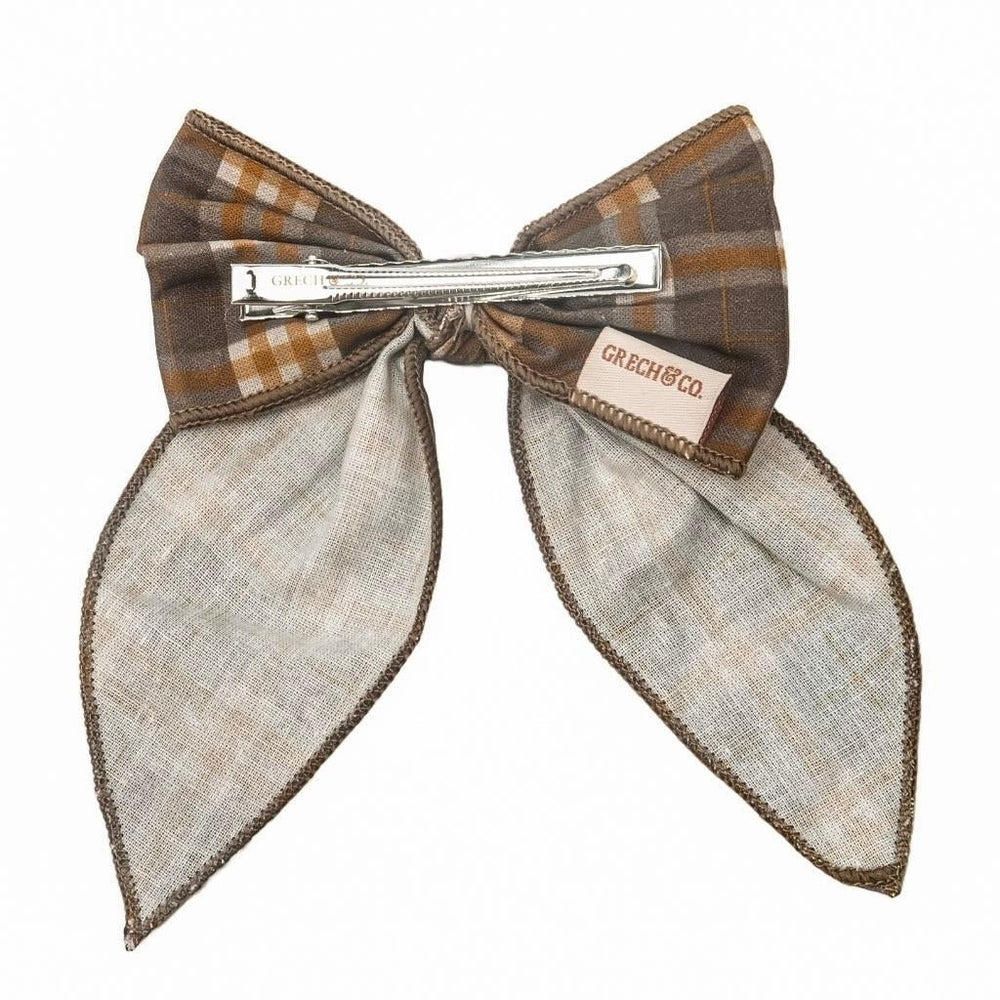 GRECH & CO. Fable Bow Hair accessories Storm Plaid