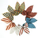 GRECH & CO. Fable Bow-Large Size Hair accessories Checks  Laguna + Wheat