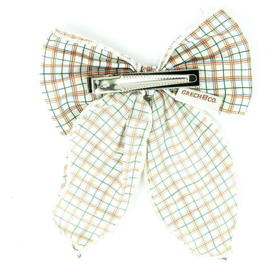 GRECH & CO. Fable Bow-Large Size Hair accessories Plaid Pattern