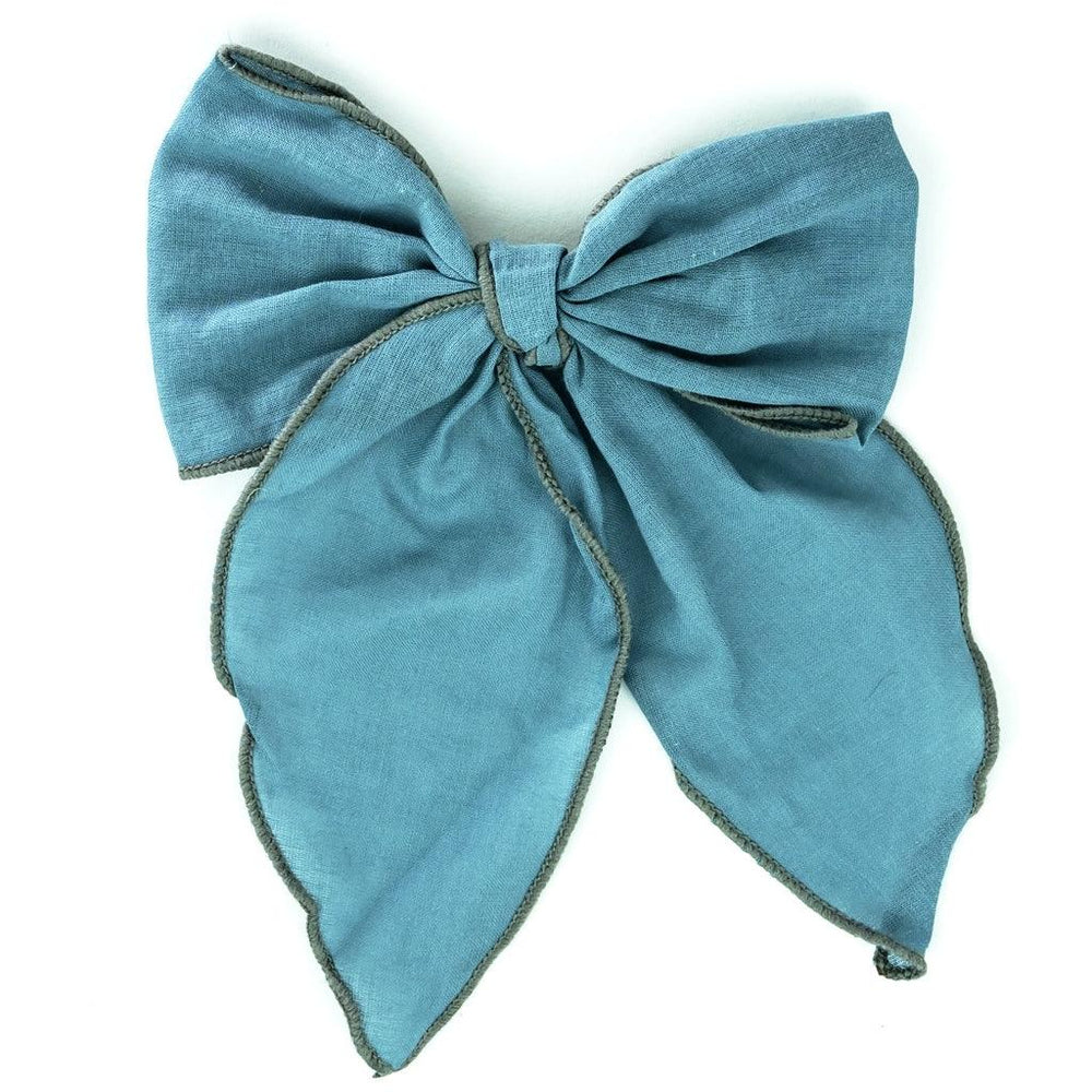GRECH & CO. Fable Bow-Mid Size Hair accessories Laguna+Bog