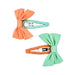 GRECH & CO. Fable Bow Clips set of 2 Hair accessories Jade+Melon