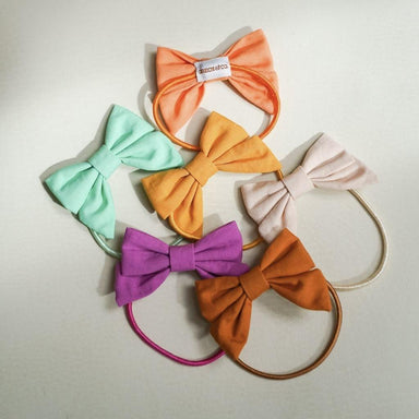 GRECH & CO. Fable Bow Ponies set of 4 Hair accessories Jade+Melon