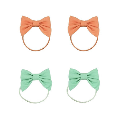 GRECH & CO. Fable Bow Ponies set of 4 Hair accessories Jade+Melon