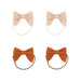 GRECH & CO. Fable Bow Ponies set of 4 Hair accessories Oat+Sienna