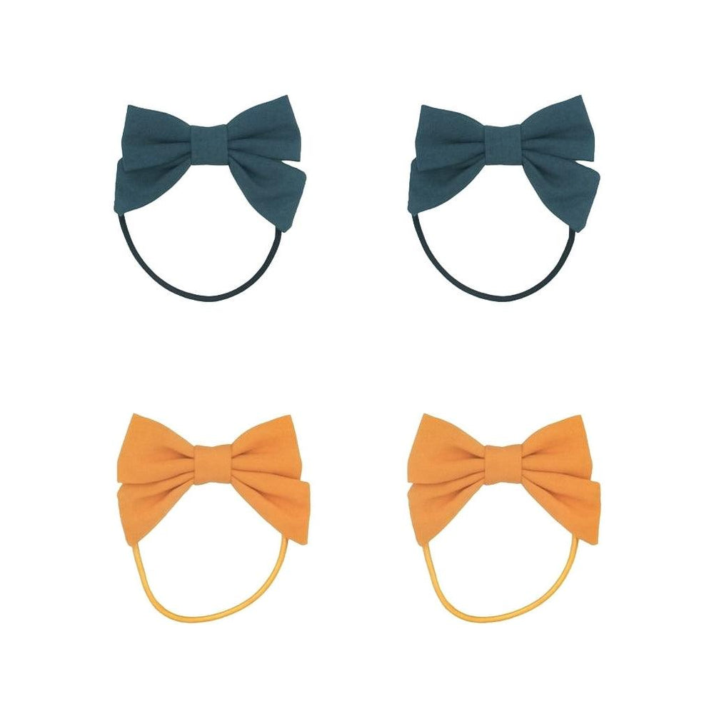 GRECH & CO. Fable Bow Ponies set of 4 Hair accessories Tuscany+Desert Teal