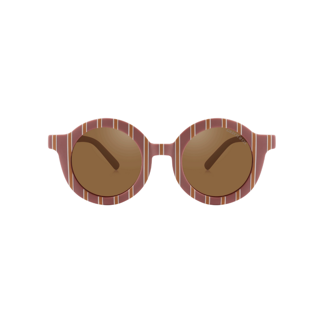 Original Round  Bendable & Polarized Sunglasses - Vintage Stripes — GRECH  & CO.