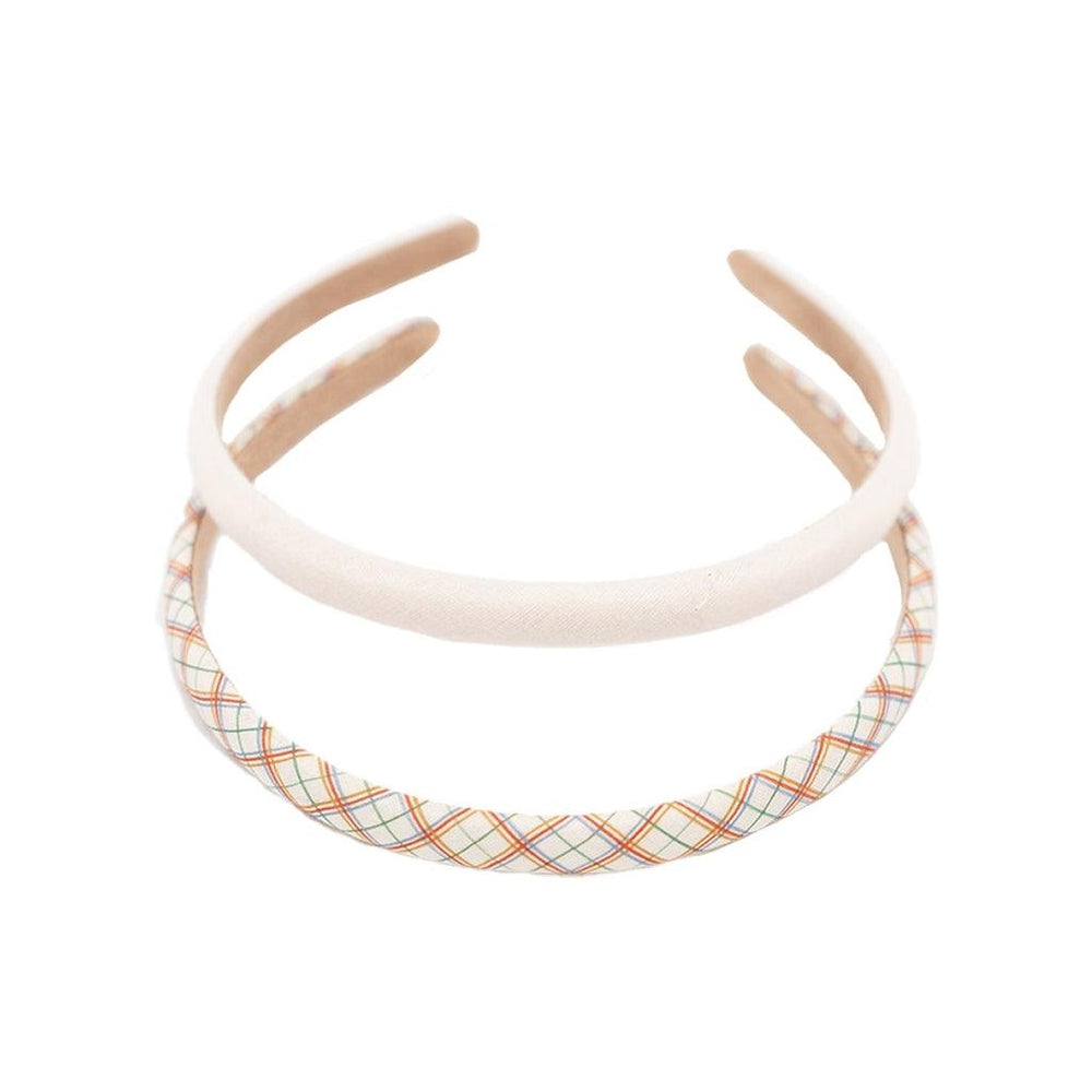 GRECH & CO. Headbands Set of 2 Hair accessories Plaid Pattern