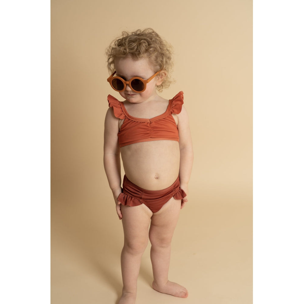 GRECH & CO. High Waist Bikini | UPF 50+ Swimsuit Recycled Clothing Melon, Sienna