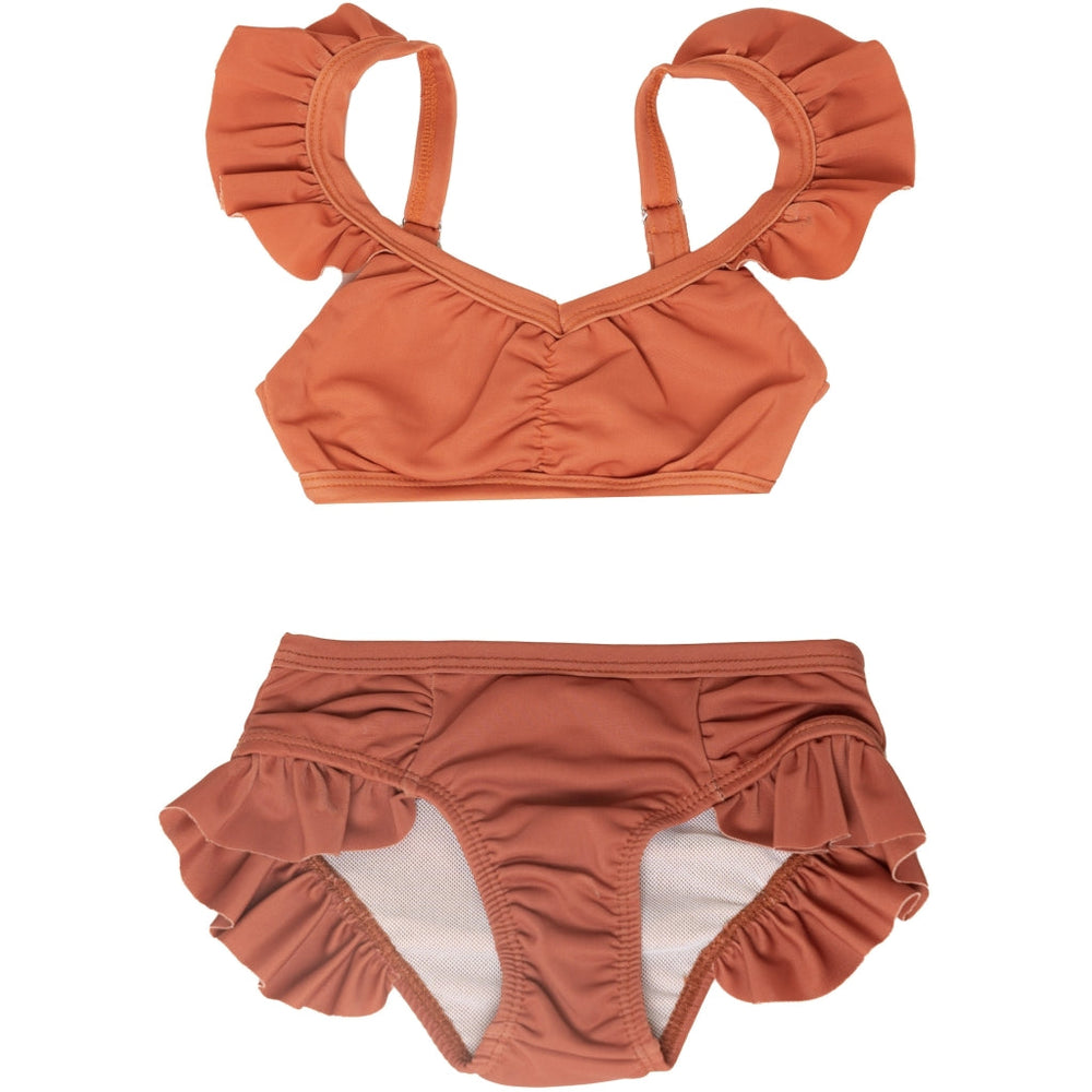 GRECH & CO. High Waist Bikini | UPF 50+ Swimsuit Recycled Clothing Melon, Sienna