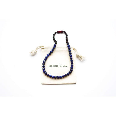 GRECH & CO. Kids Amber Necklace Jewelry Lapis Lazuli + Raw Cherry