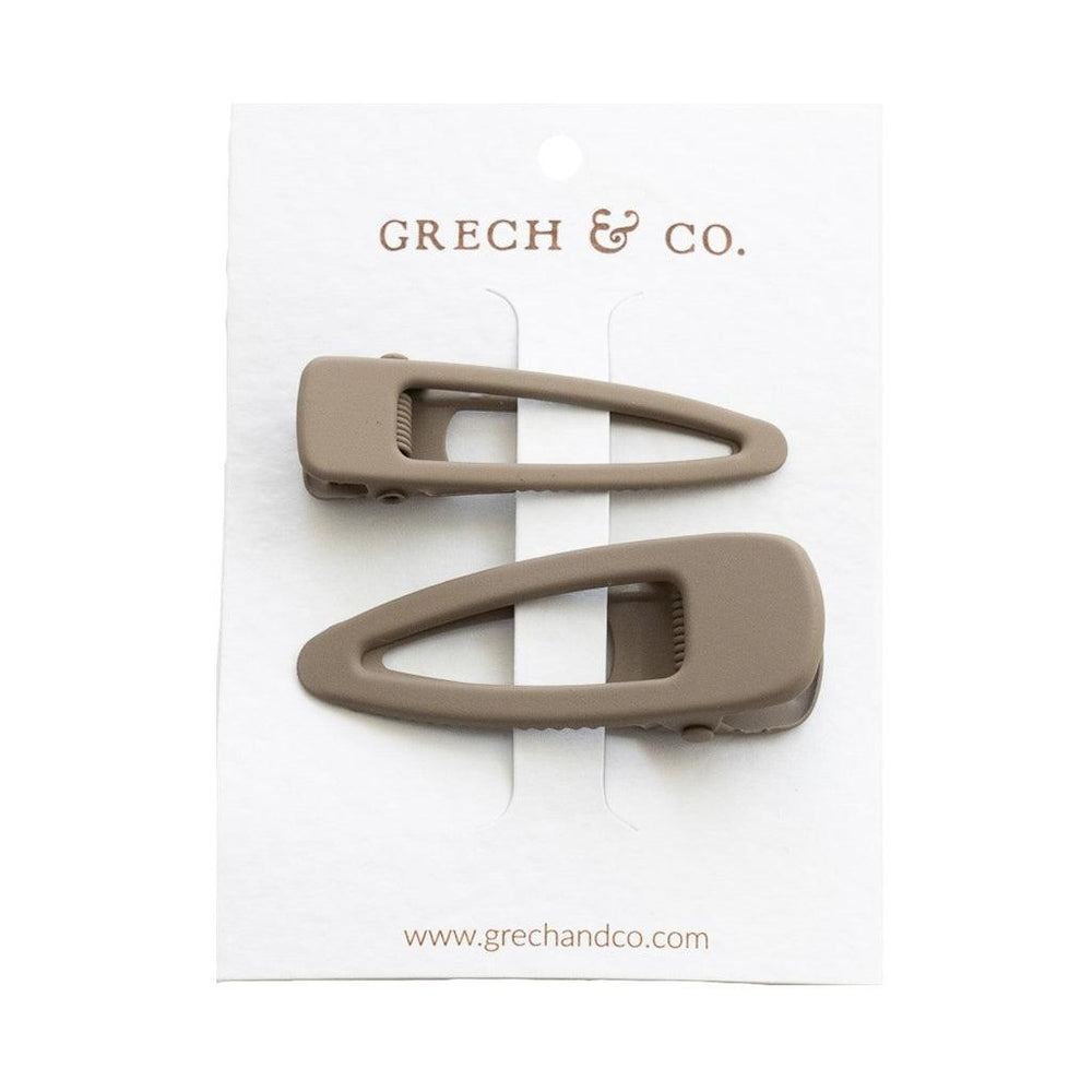 GRECH & CO. Matte Clips Set of 2 Hair clips Stone
