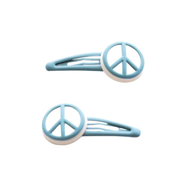GRECH & CO. Minimalist Snap Clips Set of 2 Hair clips Peace Sign