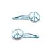 GRECH & CO. Minimalist Snap Clips Set of 2 Hair clips Peace Sign