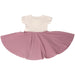 GRECH & CO. Open Heart Twirl Dress | GOTS Clothing Creamy White, Mauve Rose