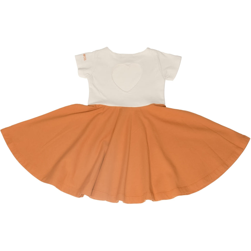 GRECH & CO. Open Heart Twirl Dress | GOTS Clothing Creamy White,Sienna