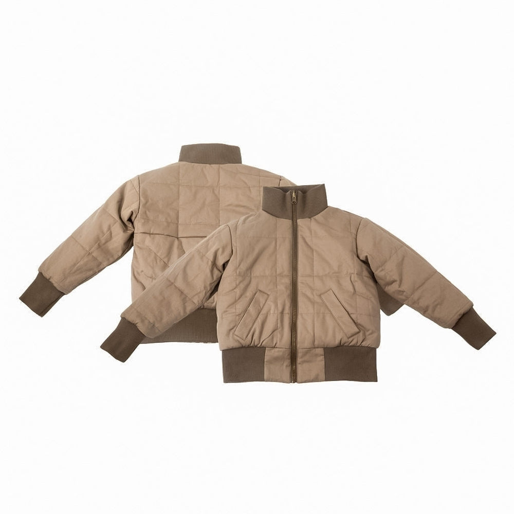 GRECH & CO. Reversible Bomber Jacket Clothing Fog + Storm Plaid