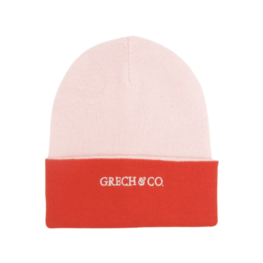 Reversible Knit Hat Blush Bloom, Cajun Blossom — GRECH & CO.
