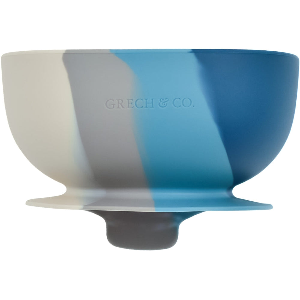 GRECH & CO. Suction Silicone Bowl | Color Splash Collection Tableware Desert Teal Ombre